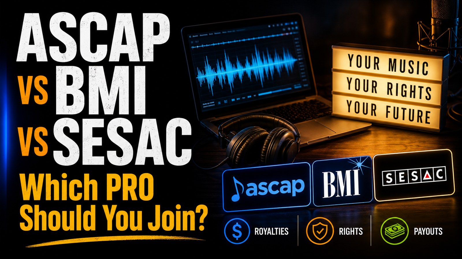 ASCAP vs BMI vs SESAC comparison PRO