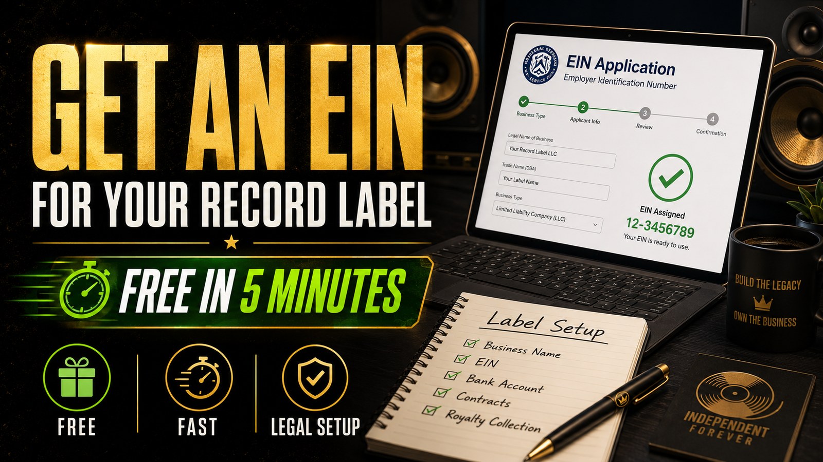 EIN employer identification number record label music business