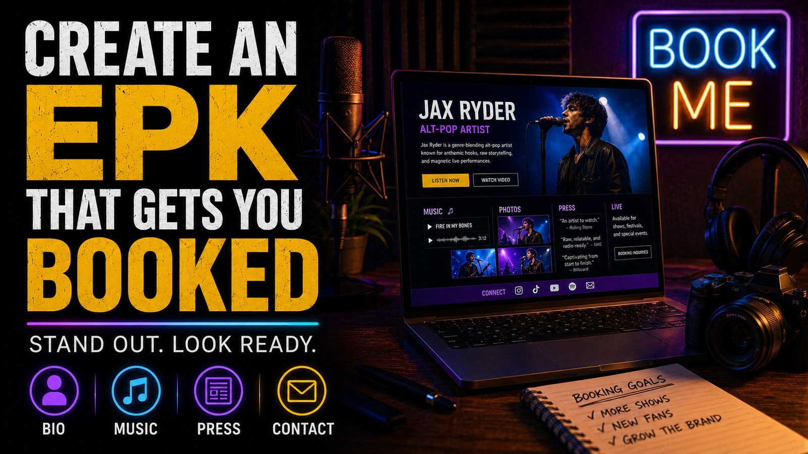 How to create an EPK electronic press kit musician