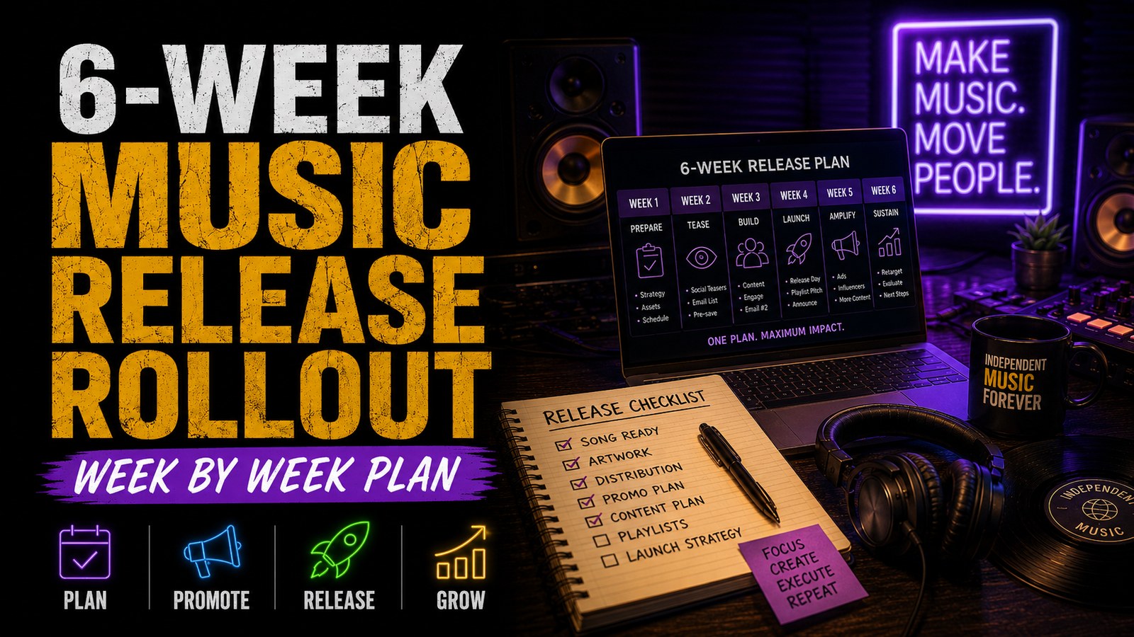 Music release rollout plan independent artist
