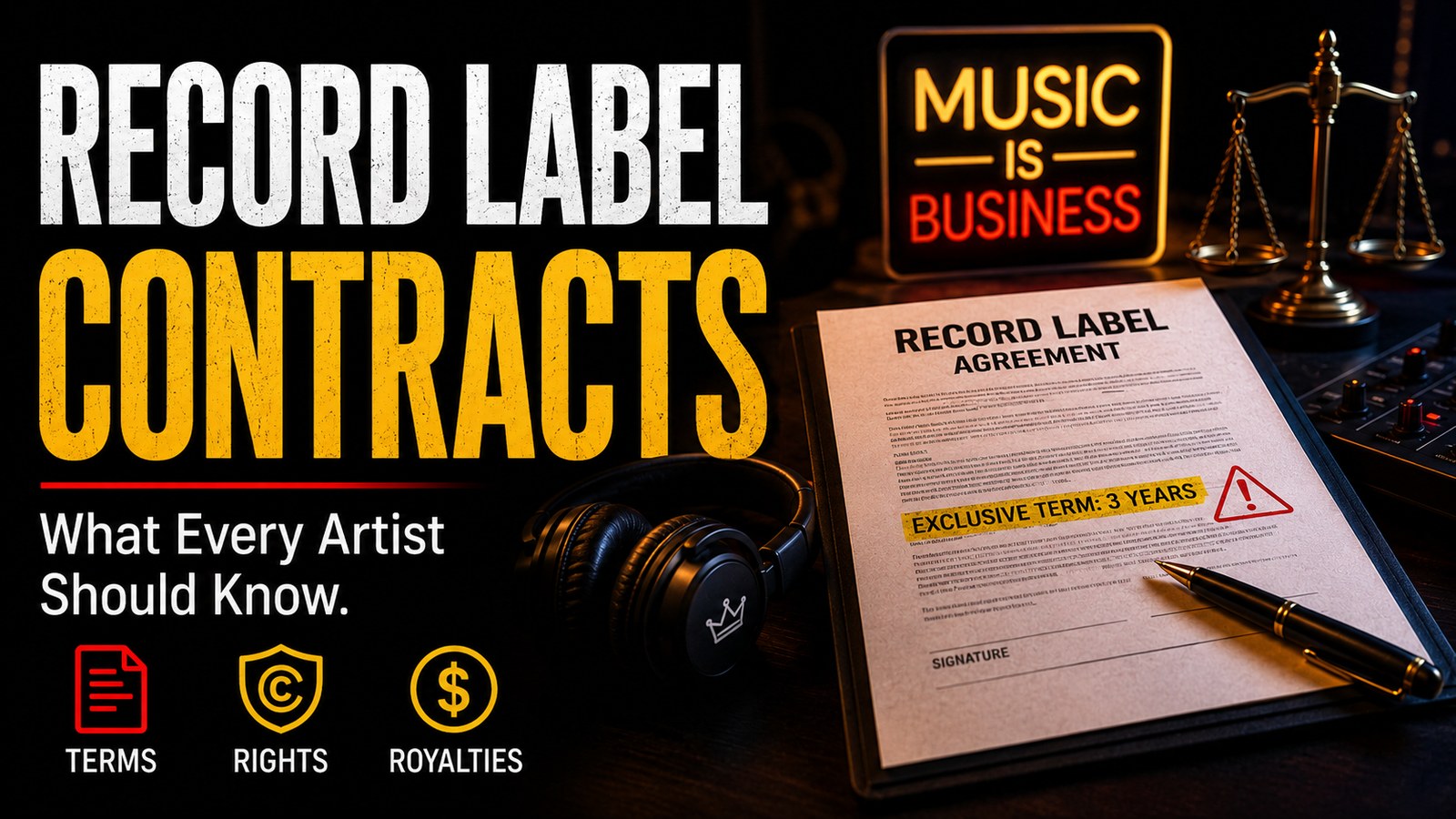 Record label contract terms artist signing