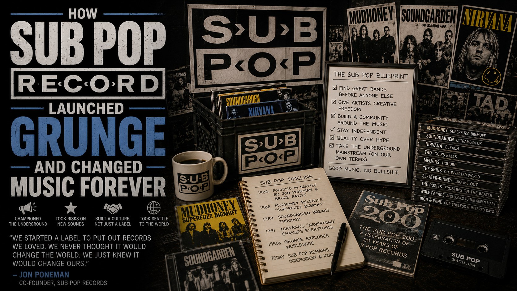 Sub Pop Records Seattle Nirvana grunge